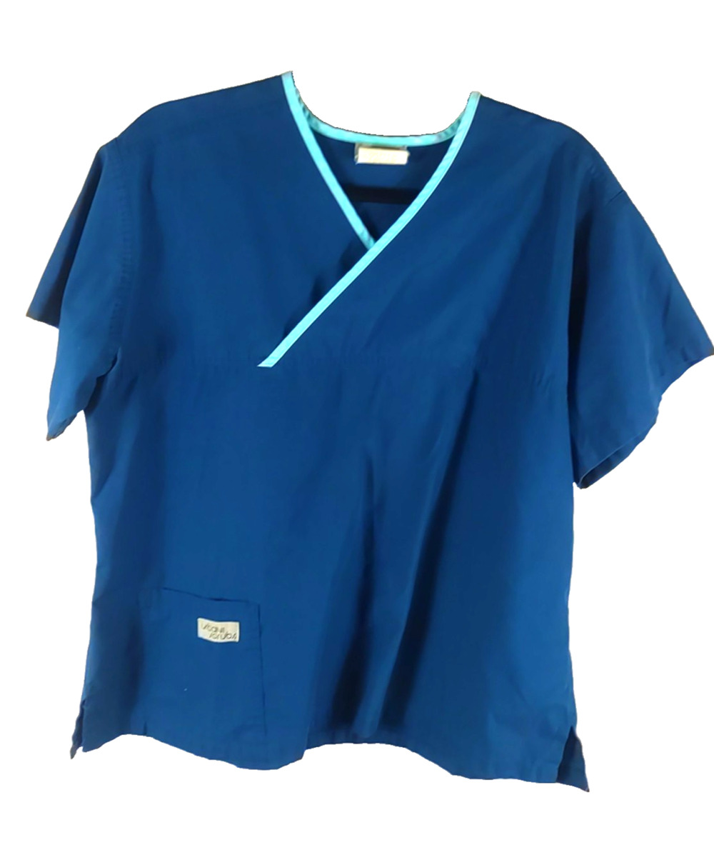 Urbane Scrubs Vintage Women's Scrub Top Size X Large Blue